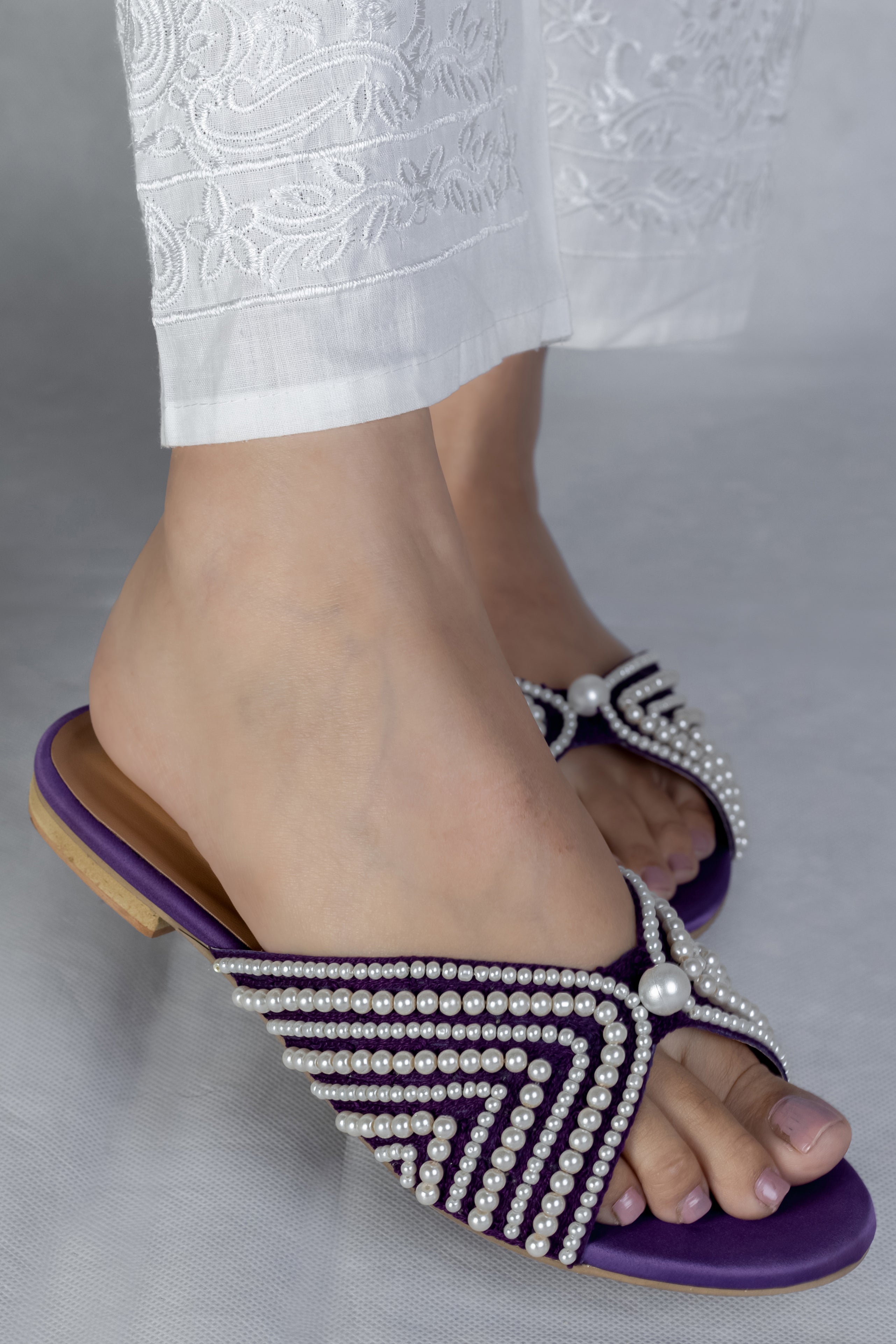 Regal Purple Pearl Slip-On Flats